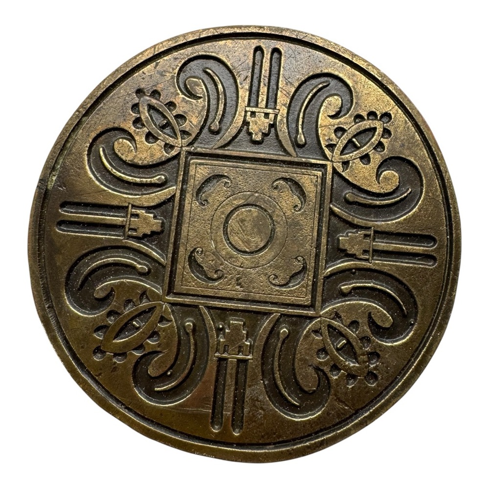 Vintage Bergamot Brass Works Napoleon Emperor Belt‎ Buckle A-60 Ornate Design